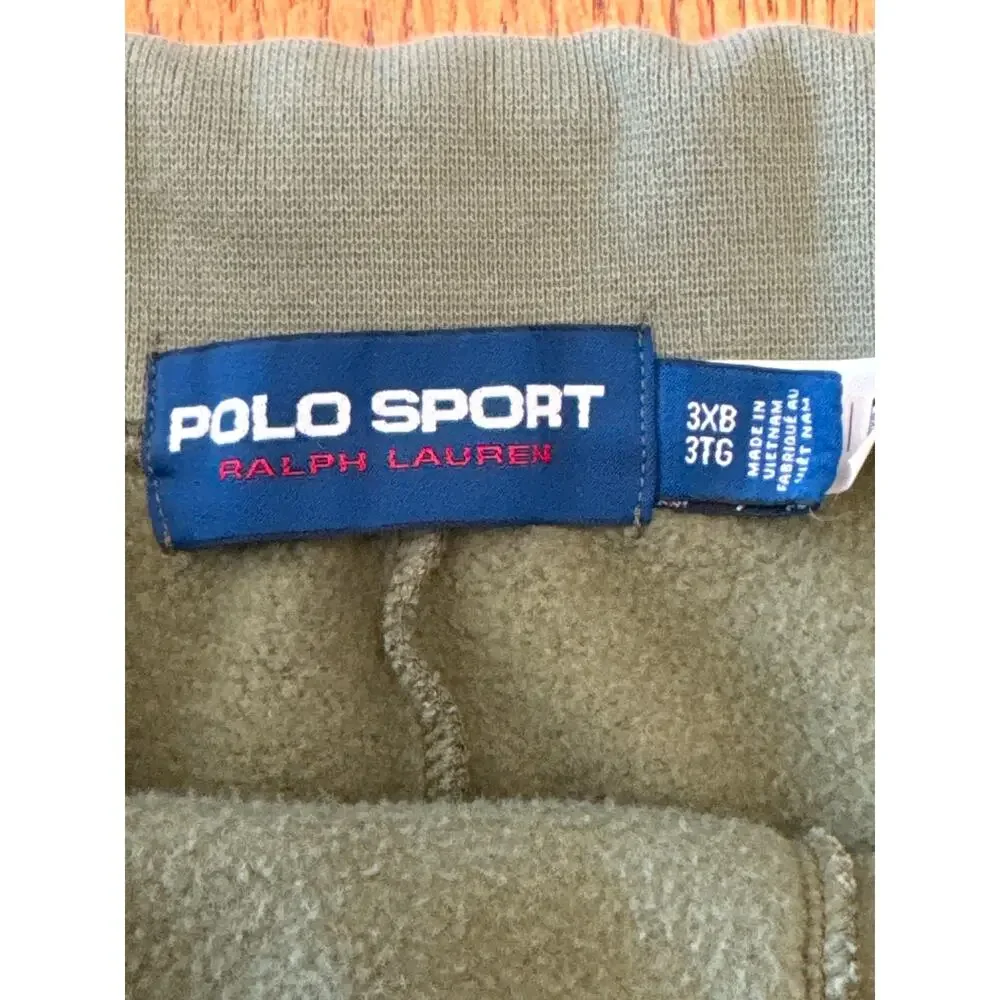 Men's Polo Sport Ralph Lauren Retro Olive Green Joggers Sweatpants Size 3XB